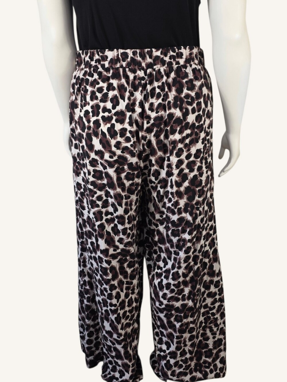 Torrid Leopard High Rise Wide Leg Pull On Pants Size 2 18/20 - Picture 4 of 11